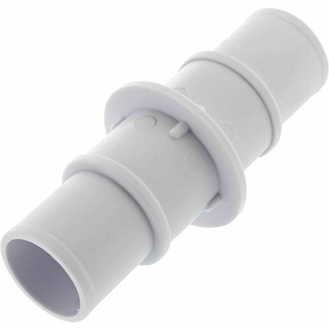 Złącze do węża basenowego, proste, z przyssawką, do basenów o średnicy 1-1/4" i 1-1/2", adapter do węża, białe, 1 opakowanie