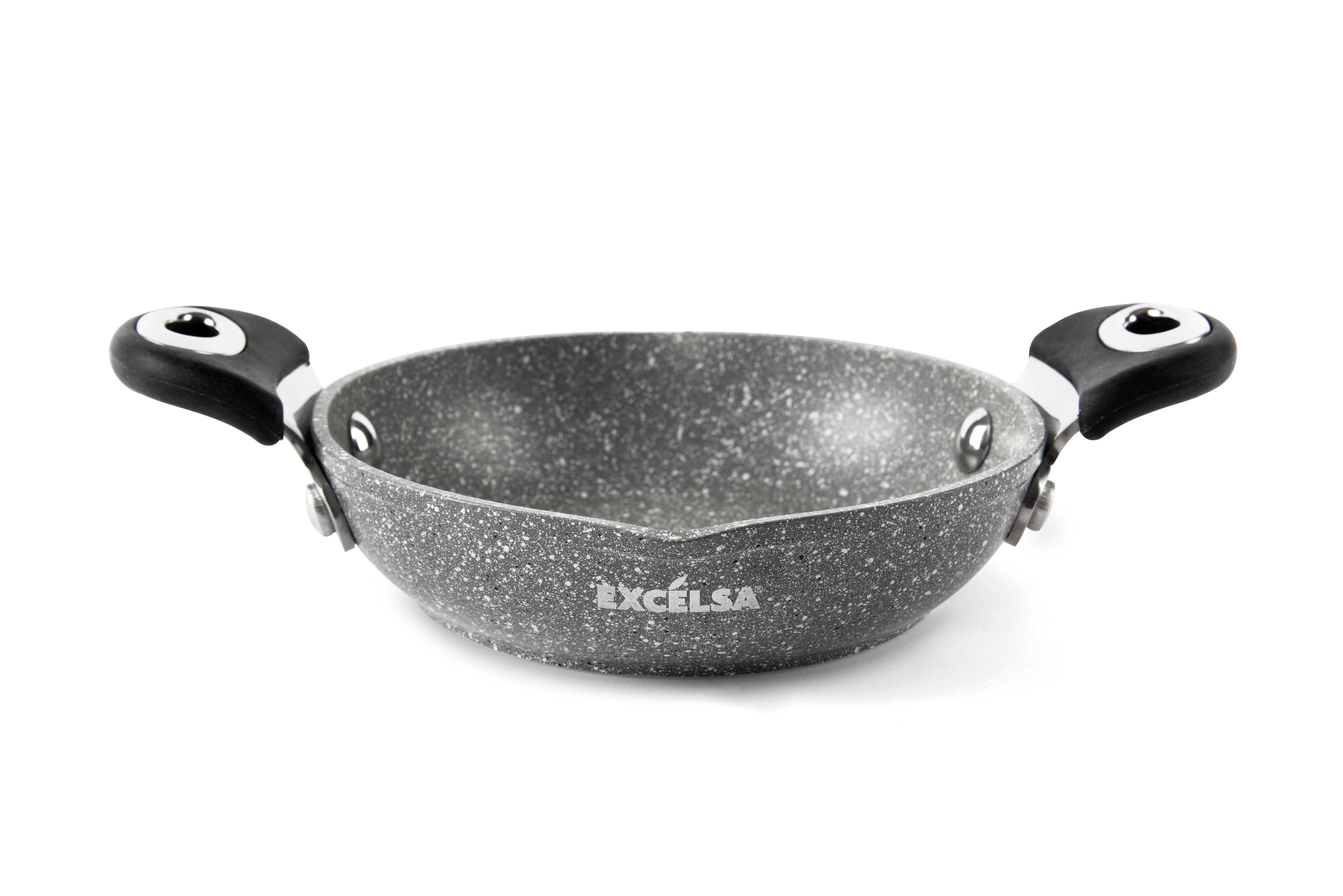 Set Di Pentole Excelsa Forn-Ok 8 Pezzi - Alluminio Forgiato Antiaderente, Rivestimento Effetto Pietra, PFOA Free