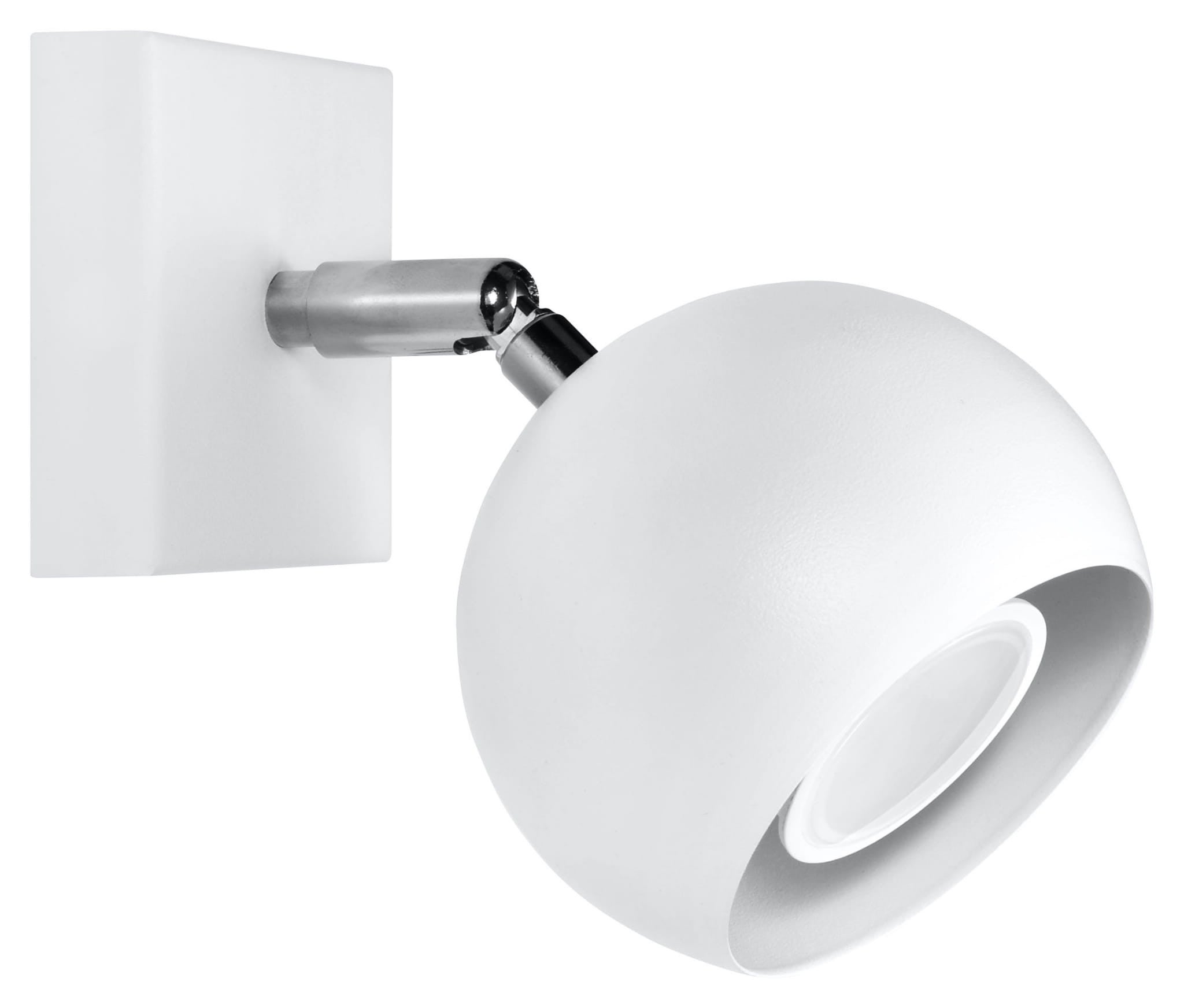 Kinkiet ścienny Oculare biały chromowany 1xGU10x40W wym: 10 x 15 x 8 cm metal IP20 Sollux Lighting