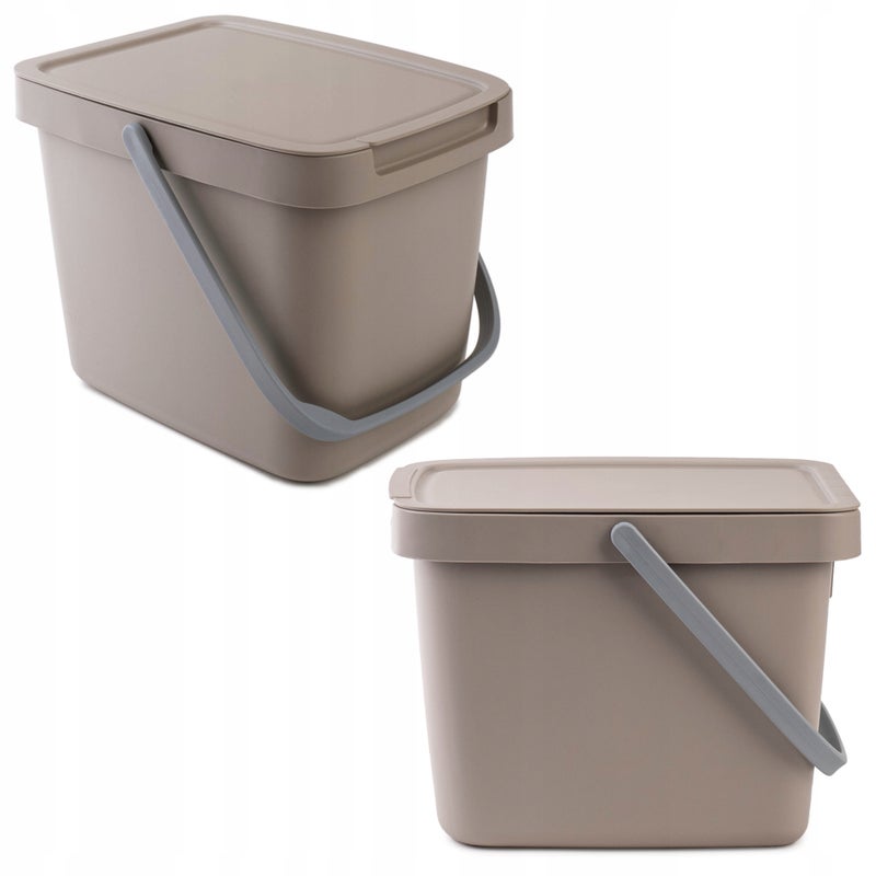 KOSZ NA ŚMIECI POJEMNIK NA ODPADY BIO 6L KOMPOSTOWNIK KUCHENNY Z POKRYWĄ