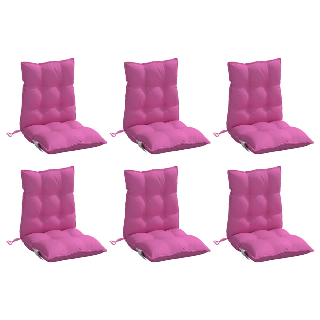 Maison Exclusive - Cojines para silla con respaldo bajo 6 uds tela Oxford rosa - 3