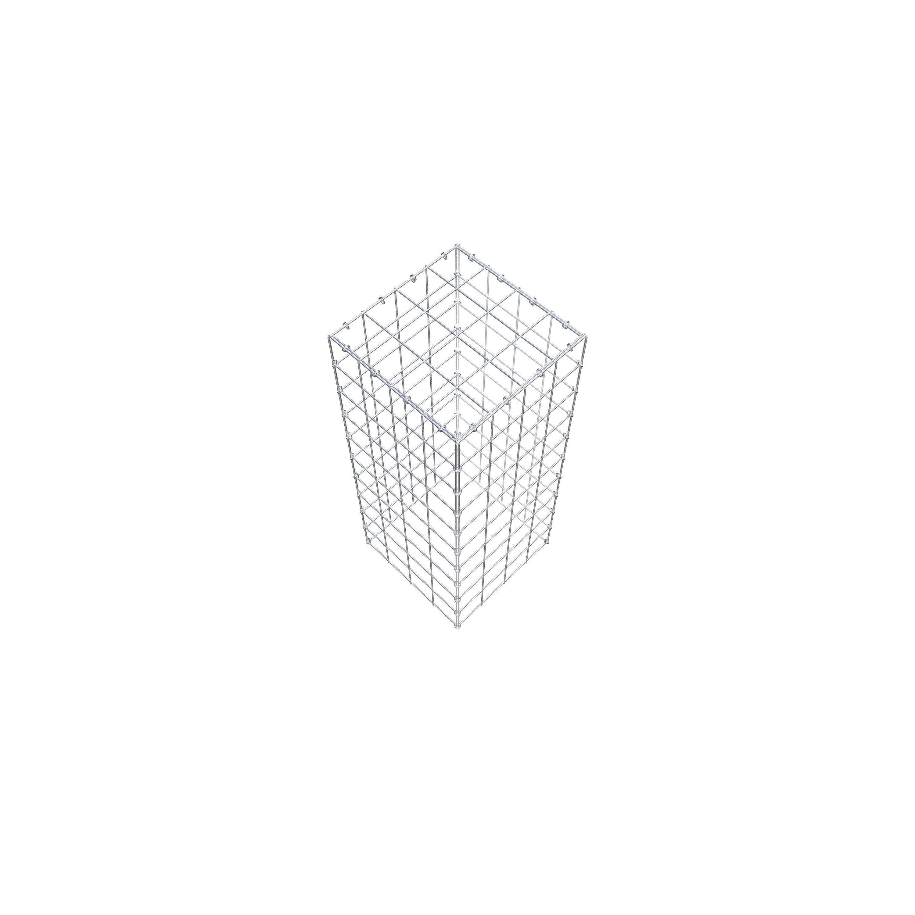 Gavión para apilar en acero galvanizado 100x40x40cm (LxAxP), malla 10 x 10cm, Anillo en C, sin rejilla inferior - 4