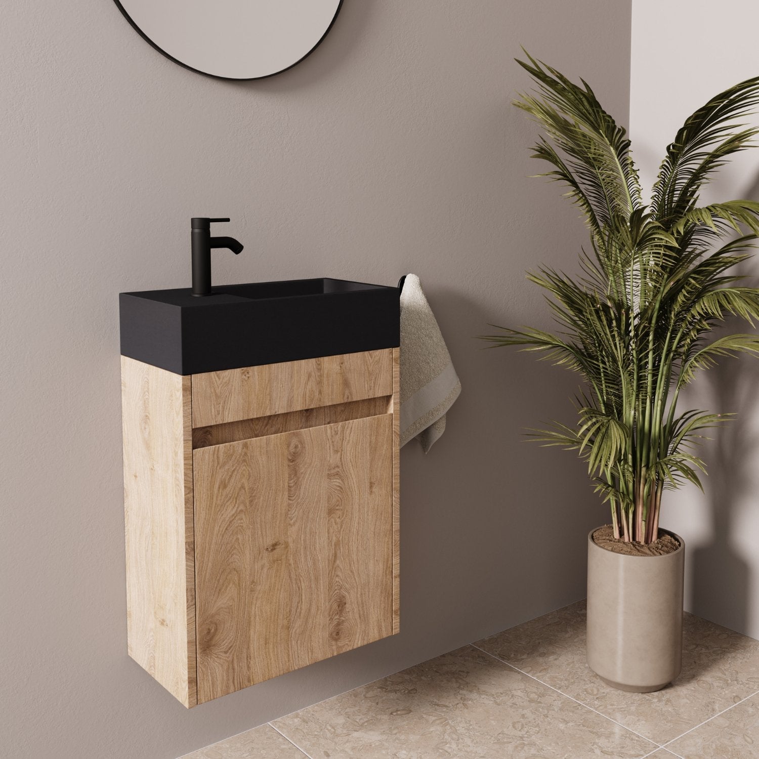 LOMAZOO meuble lave-mains Ibiza chêne clair - 40cm - 2