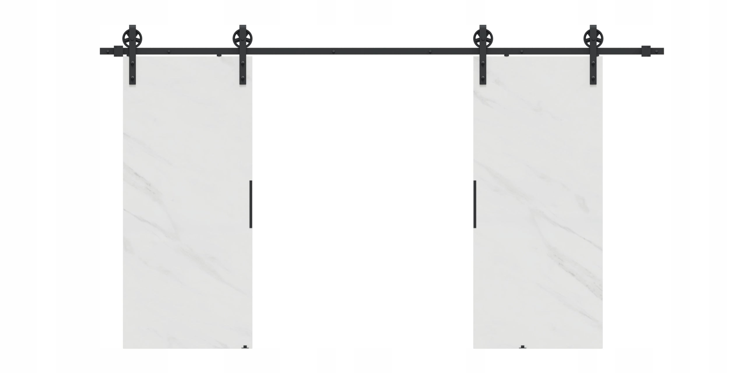 Drzwi przesuwne 110 naścienne ALFA LOFT 04 Marmur Biały 55+system przesuwny