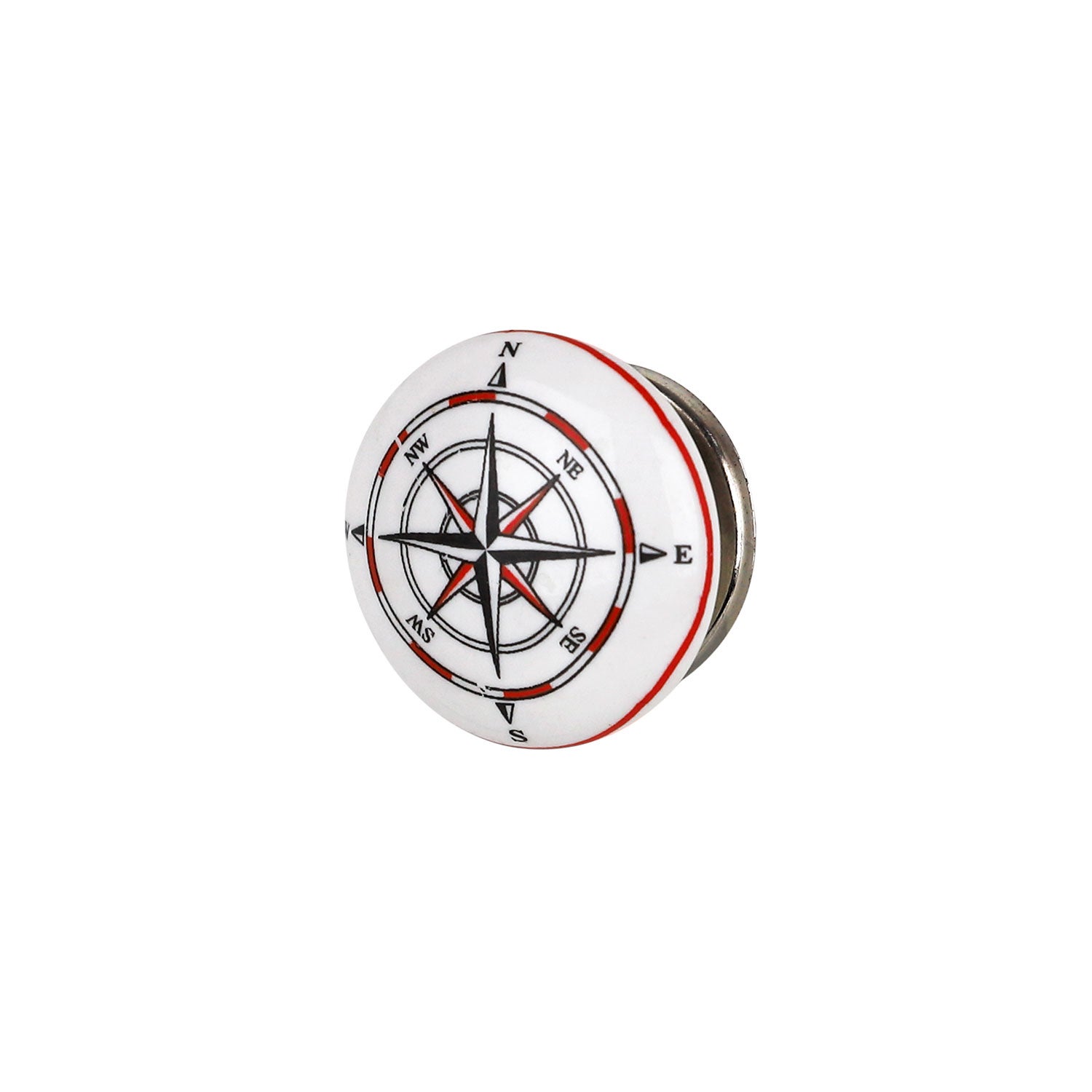 Bouton de meuble BOUSSOLE, Porcelaine blanche Ø35 mm - 3