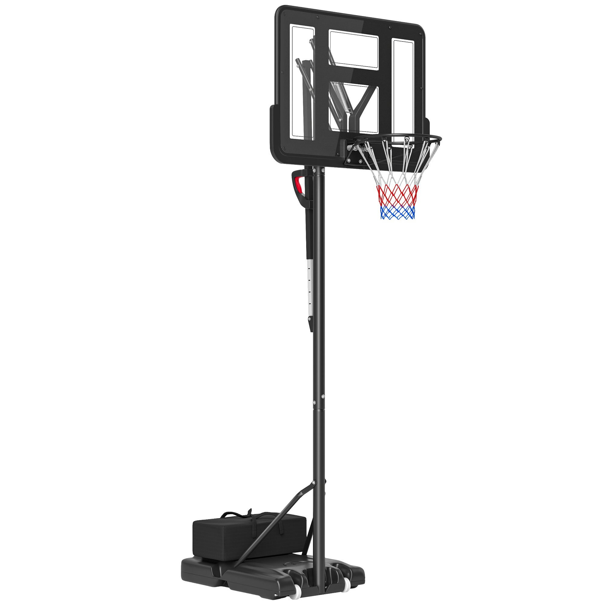Canasta de Baloncesto SPORTNOW Acero, Plástico Negro 90x60x305 cm