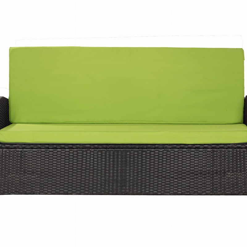 Poduszka ogrodowa na sofę rattanową 100x50x50cm poduszka na meble rattanowe limonka, poduszka na balkon taras, poduszki na meble ogrodowe