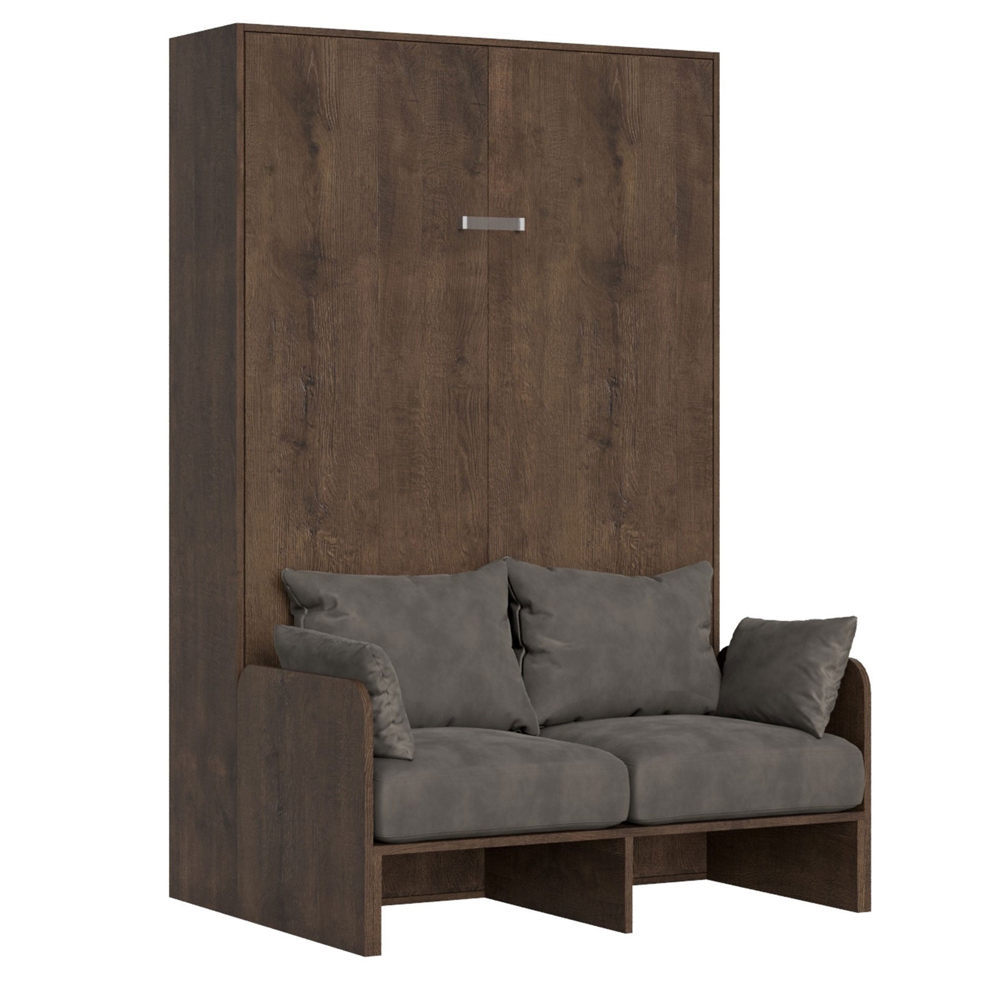 Sofa Kentaro 140 cm z rozkładanym łóżkiem pionowym w kolorze orzecha włoskiego (ALESSIA 20)