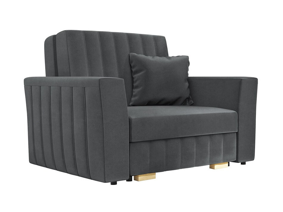 Sillón columbus 135, gris, 85x115x98cm, tapiz, patas: madera, plástico, muebles ya montados