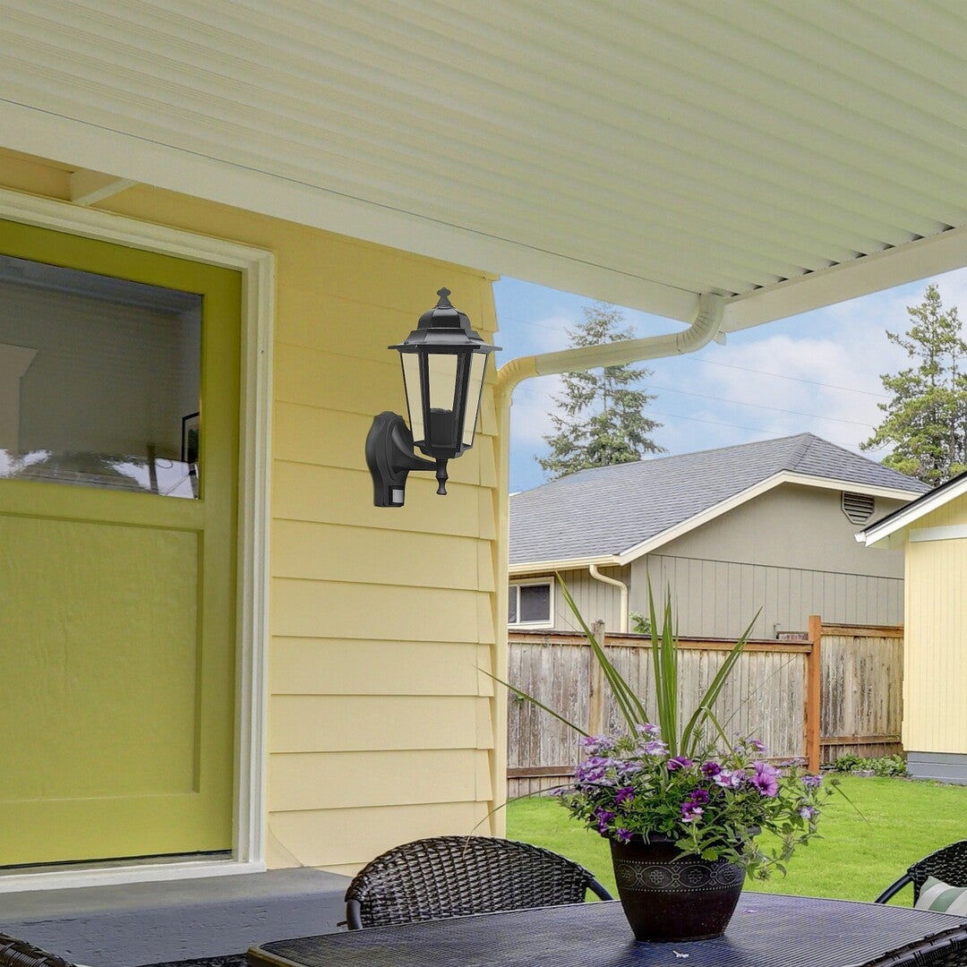 Applique Murale Extérieure E27 Détecteur de Mouvement Noir IP43 360mm VELENCE - 5