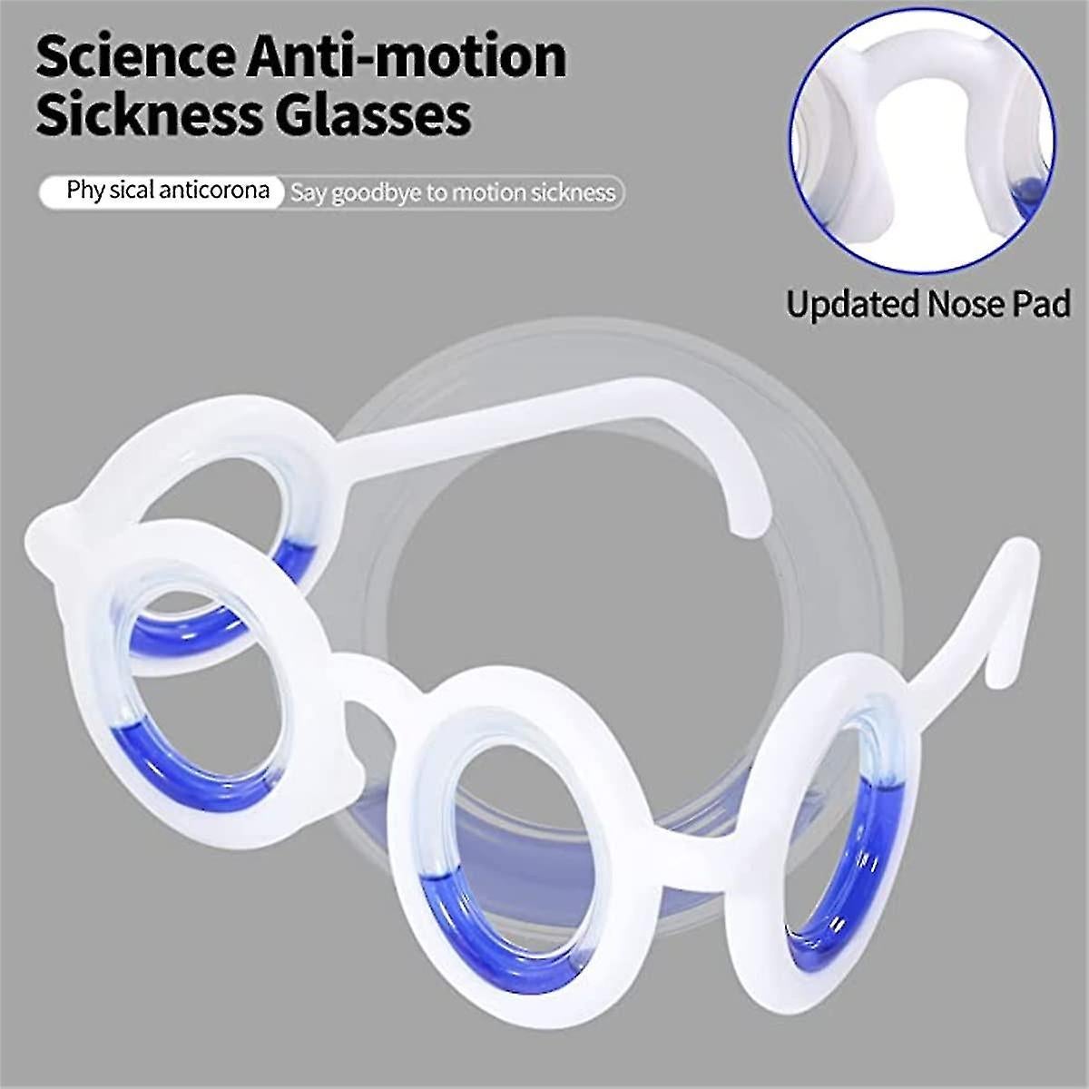 Lunettes anti-mal des transports, lunettes portables ultra légères pour soulager les nausées et le mal de mer pour les jeux de voyage sportifs - 3