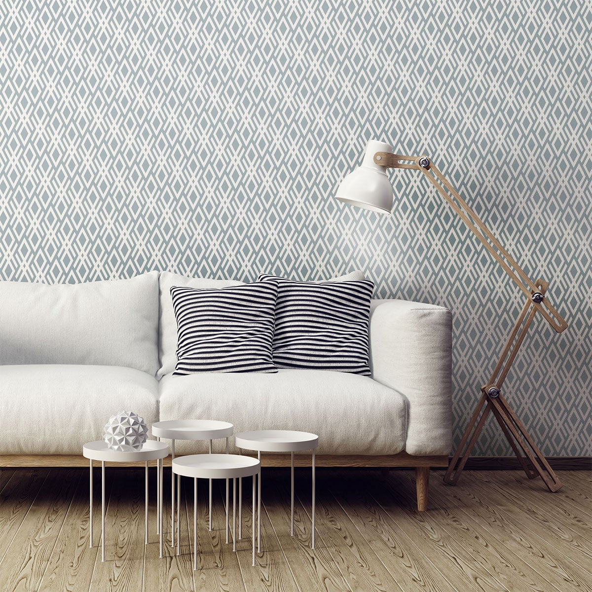 Adesivo carta da parati scandinava sigrid - Sticker adesivo - adesivi murali - 60x60cm - 3