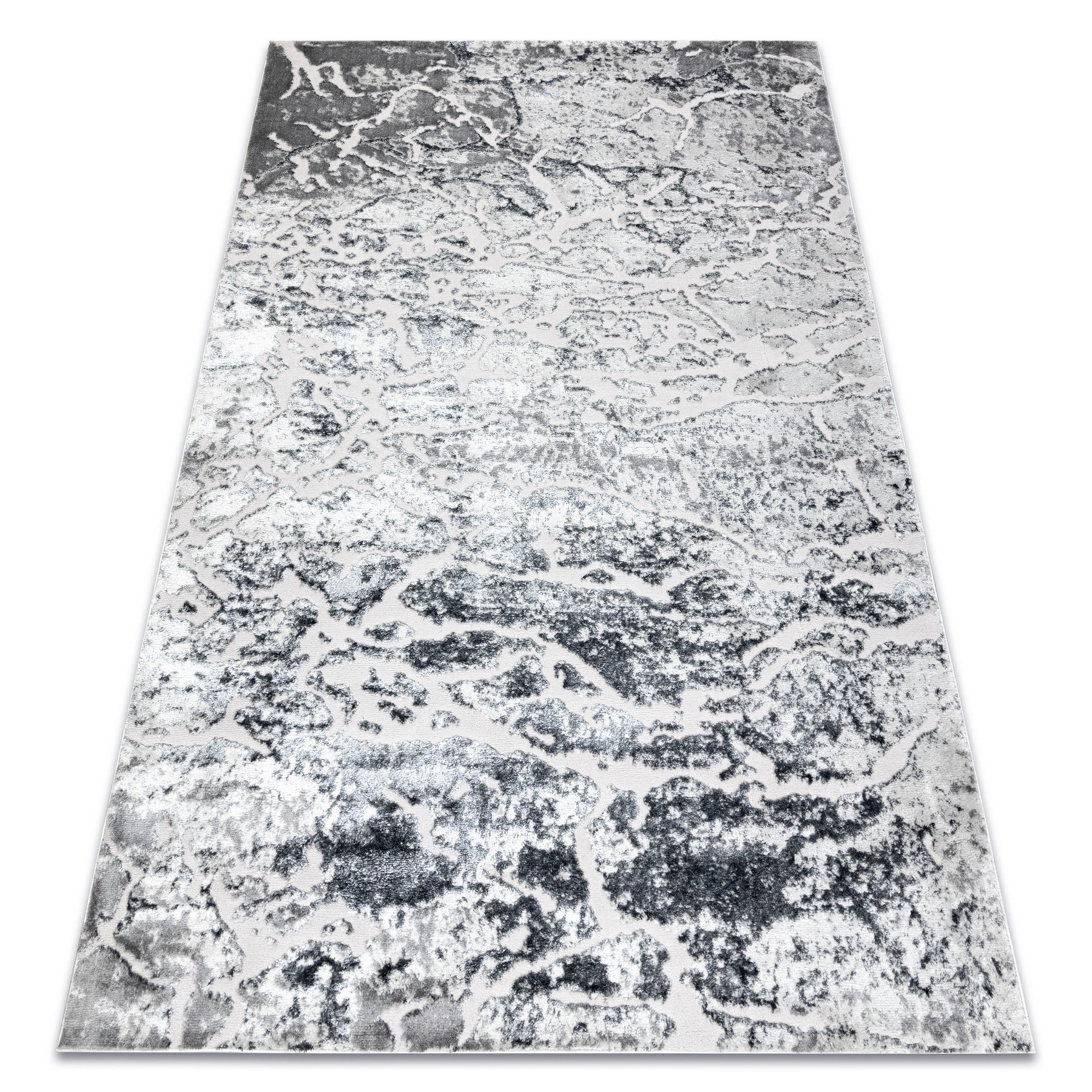 Dywan MEFE nowoczesny 6182 Beton - Strukturalny, dwa poziomy runa szary 160x220 cm