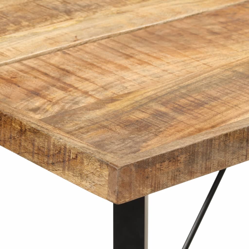 Table de bar | Table de Cuisine | Table Haute 180x70x107 cm bois massif de manguier et fer CFW450970 - 5