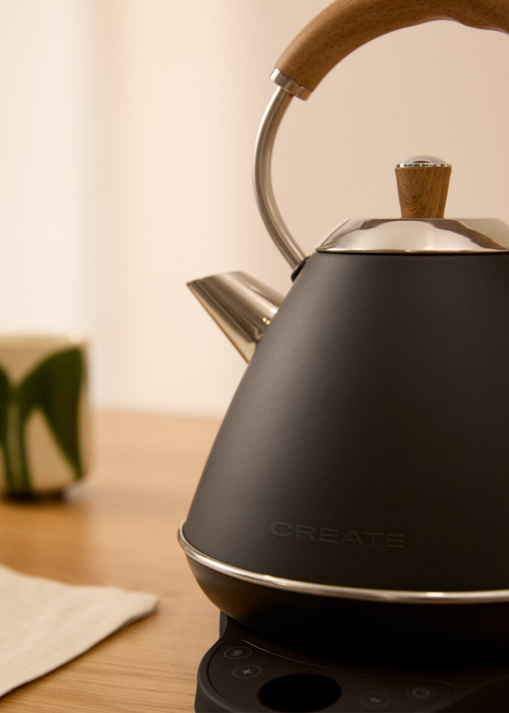 CREATE - KETTLE RETRO PRO - Bouilloire électrique 1 L avec contrôle de température - Noir - 4