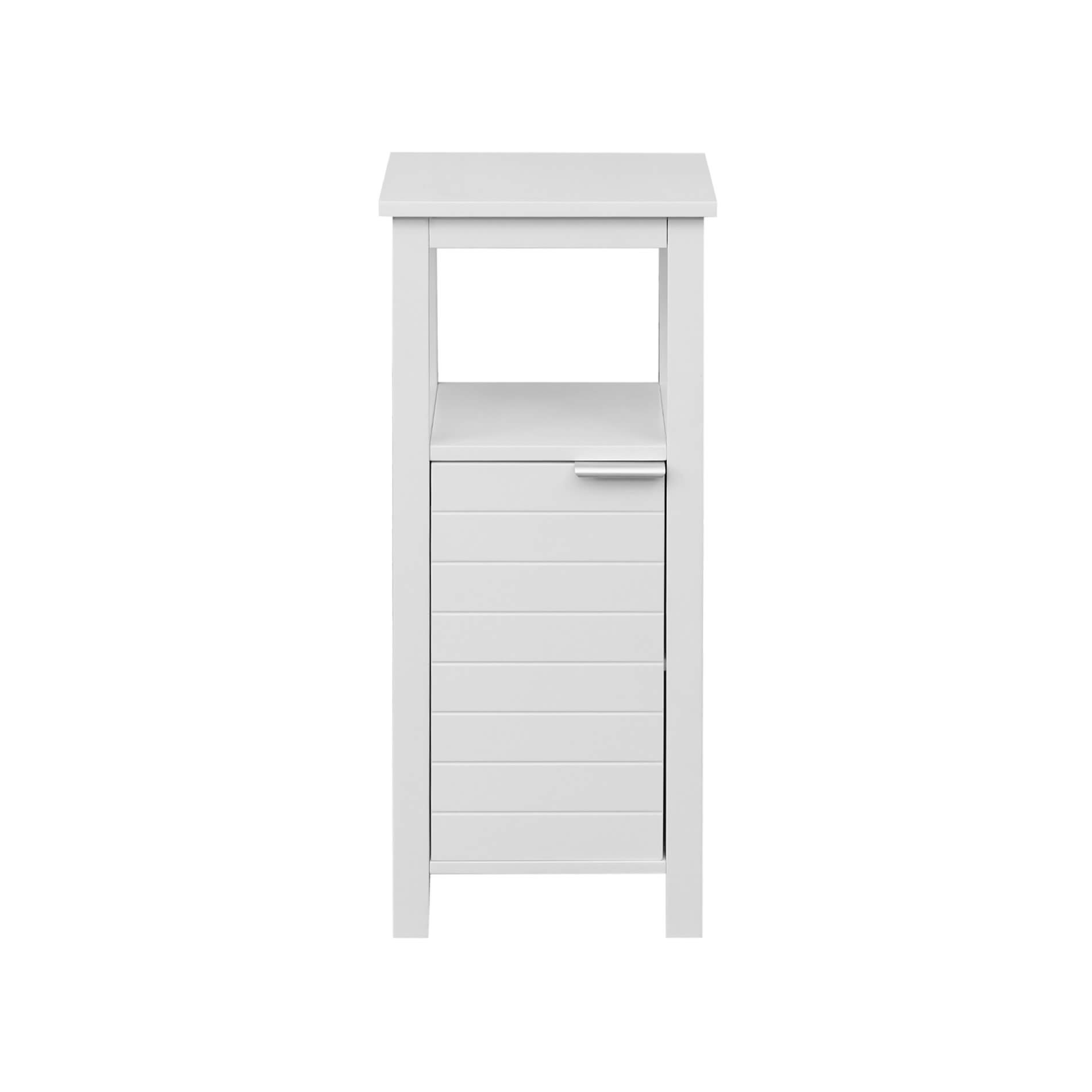 Rebecca Mobili Mobile Bagno A Colonna - 92x40x30 Cm, Bianco, 1 Anta E 2 Ripiani