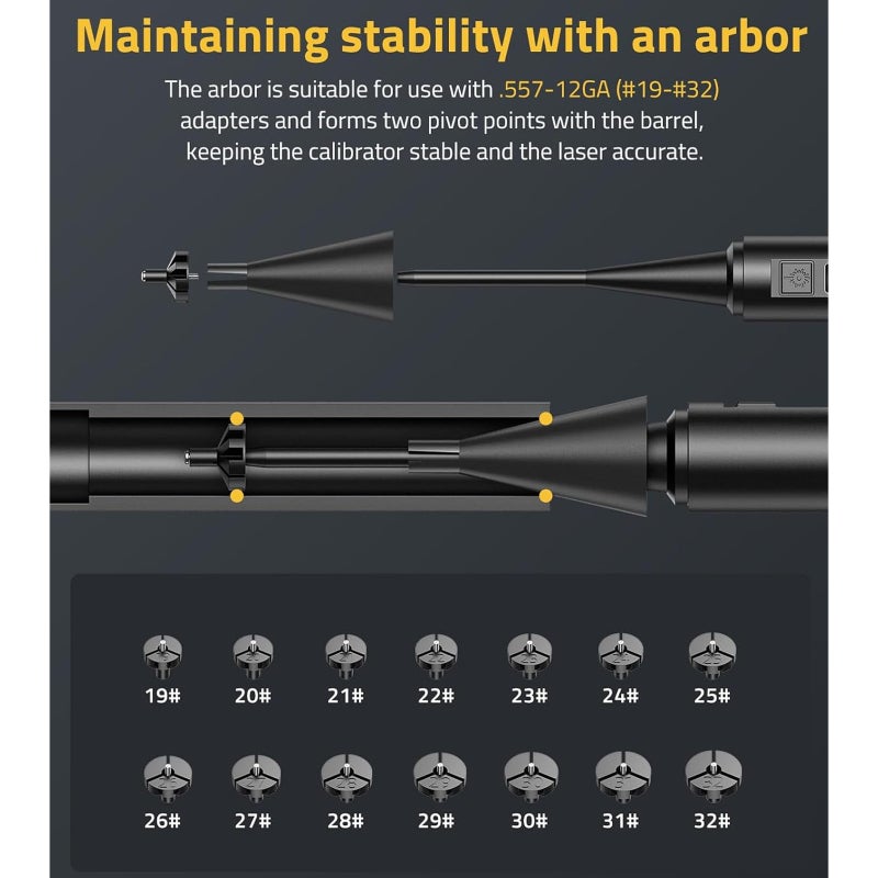 Outil de calibration laser vert rechargeable pour un alignement précis des arbres avec 32 adaptateurs de tailles différentes - 2