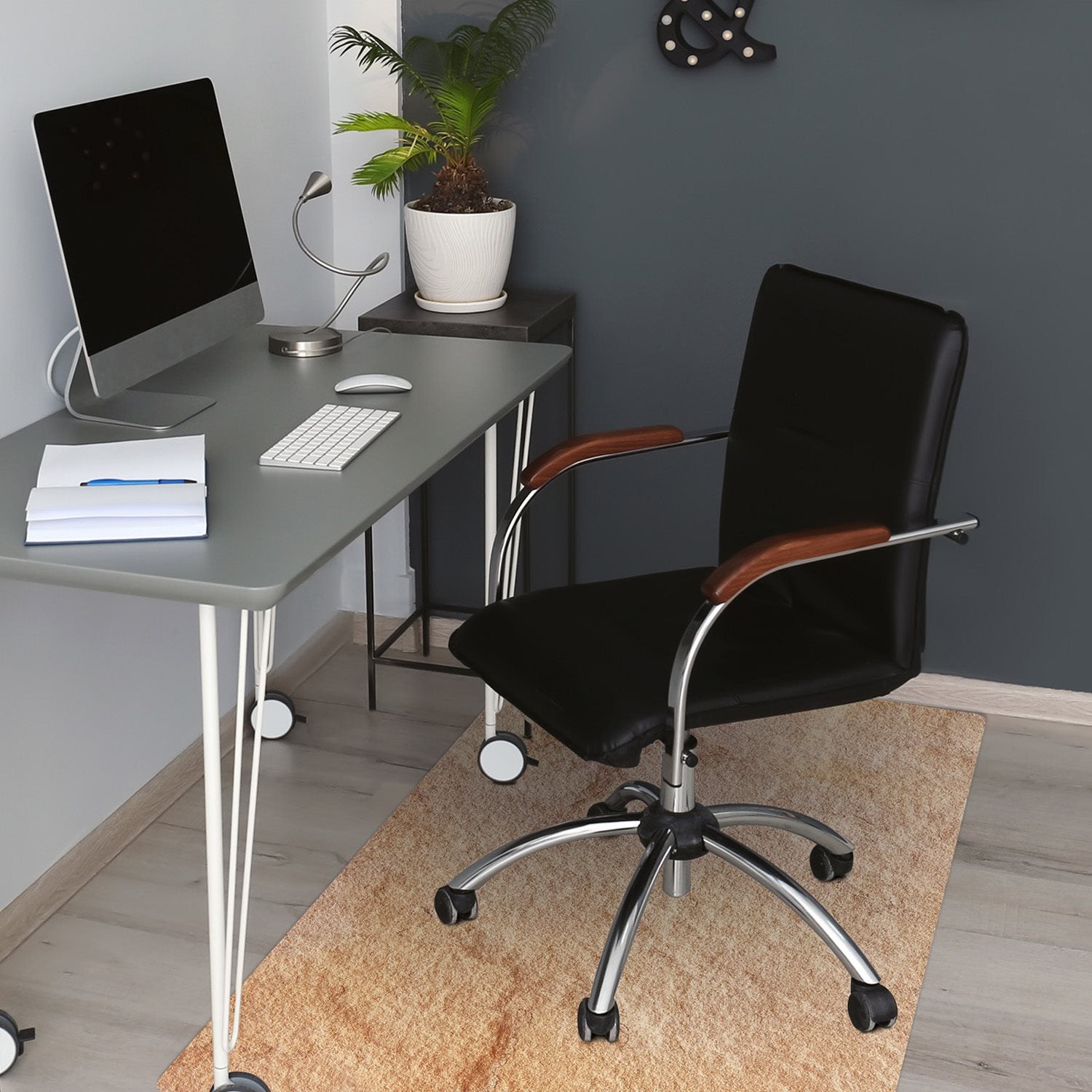 Podkładka pod krzesło na panele, Ciemne chmury i tekstura 100x70 cm – Tulup - 4