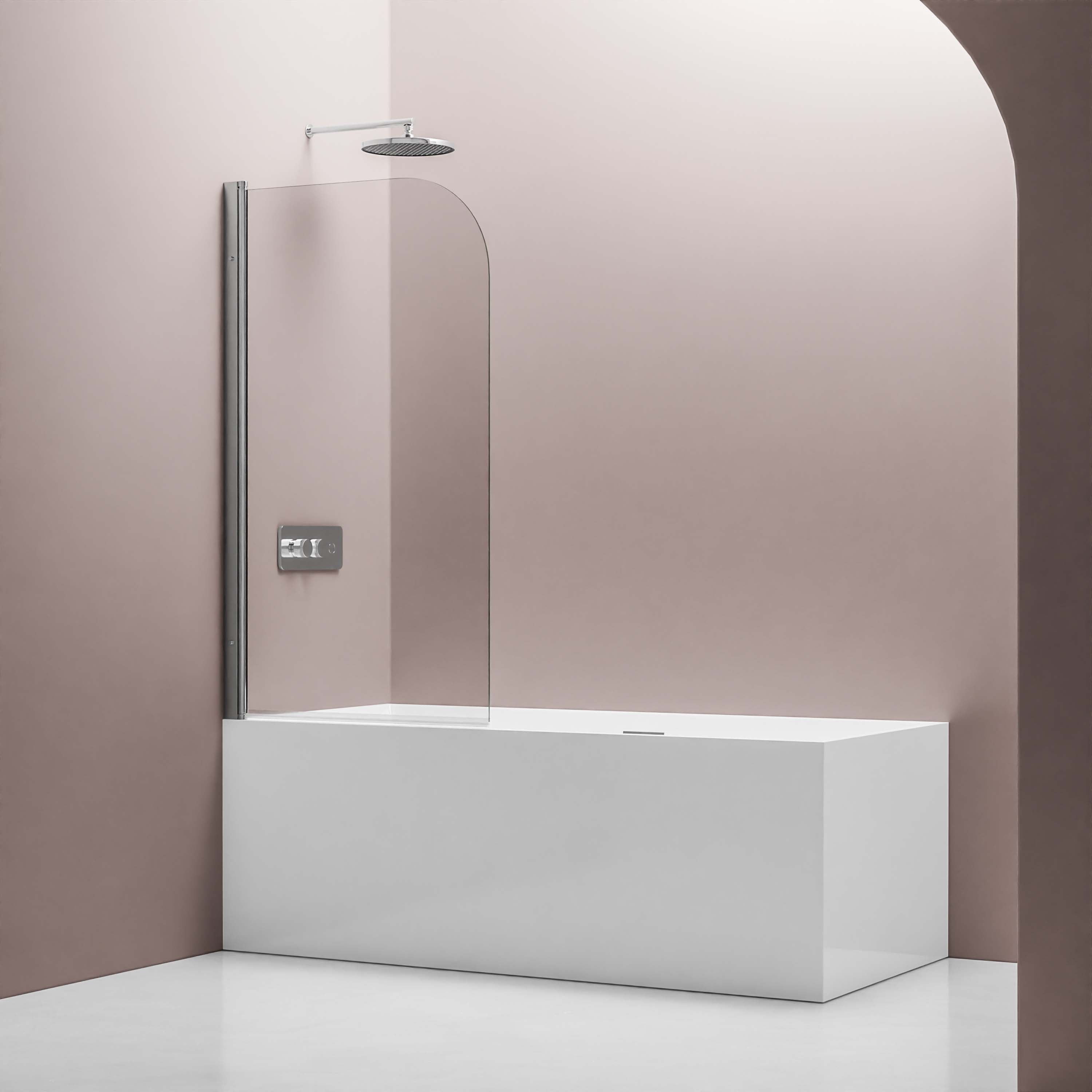 Bernstein Parawan nawannowy chrom szkło ESG 6mm 1-częściowy 100x140 cm NT201