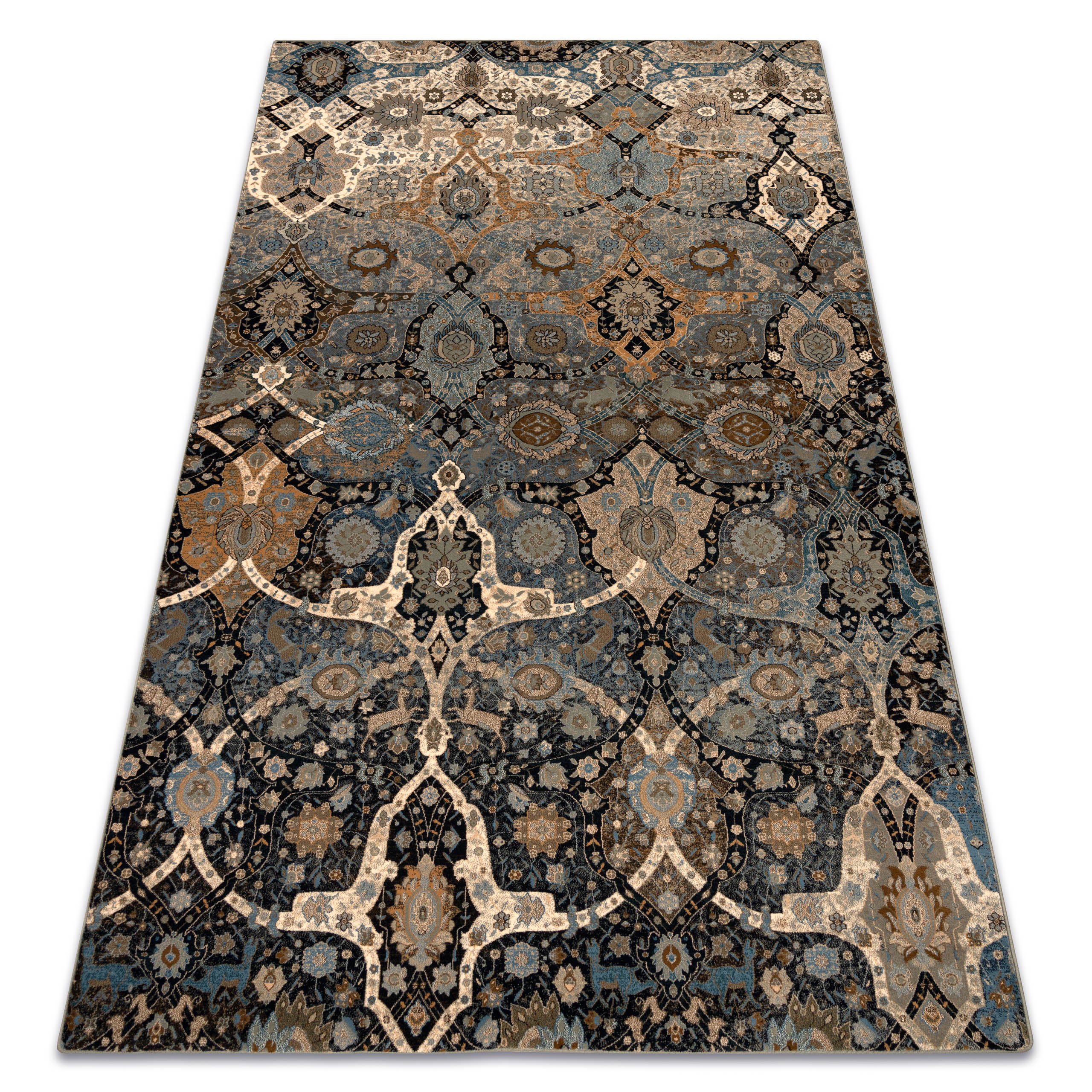 Dywan wełniany OMEGA Kirman orientalny - koniak 235x350 cm