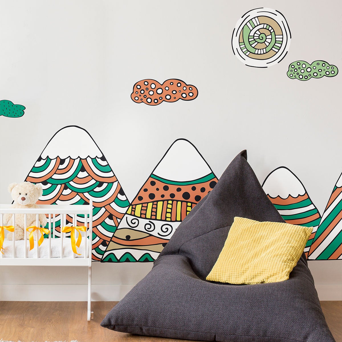 Adesivo bambino di montagna scandinavo achika - Sticker adesivo - adesivi murali - 100x150cm - 5