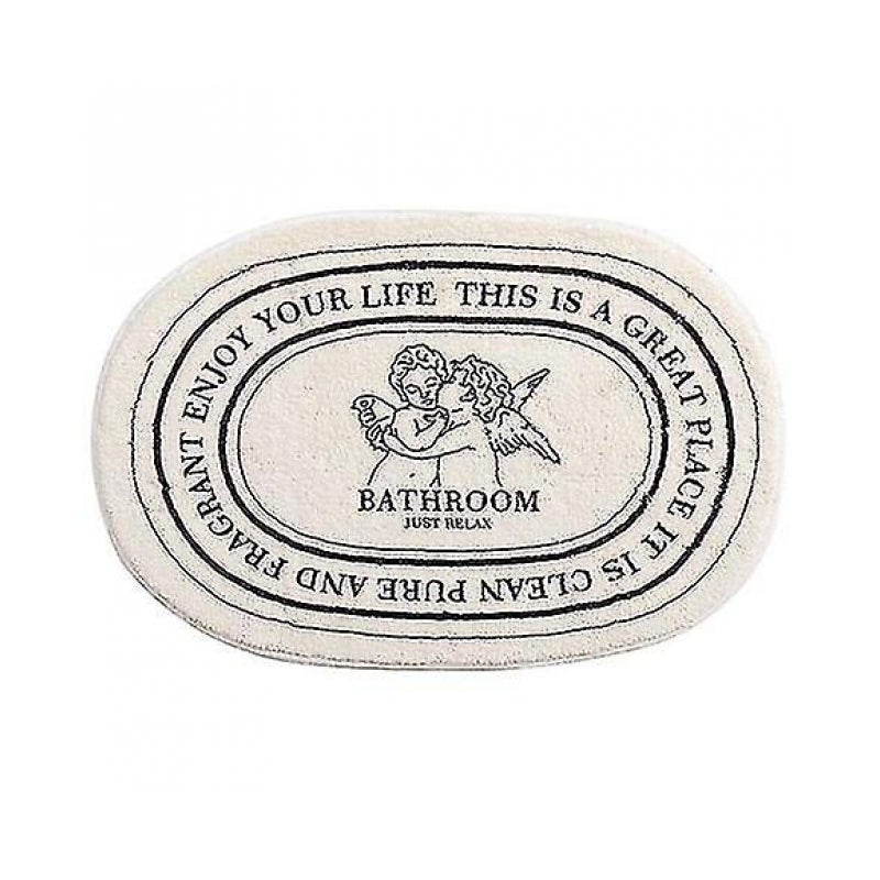 Mata łazienkowa antypoślizgowa - 1 sztuka - 40x60 cm - biała