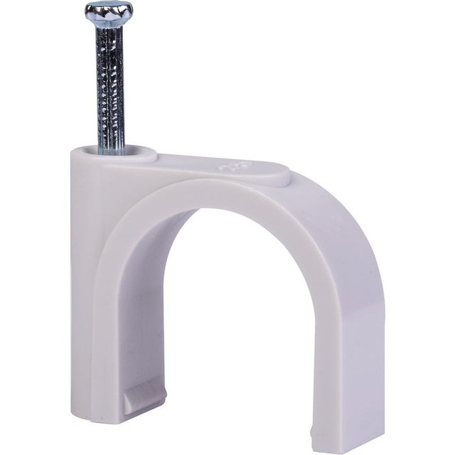 Attache à clou grise - Diamètre 25 à 26 mm - Vendu par 50 - Gewiss