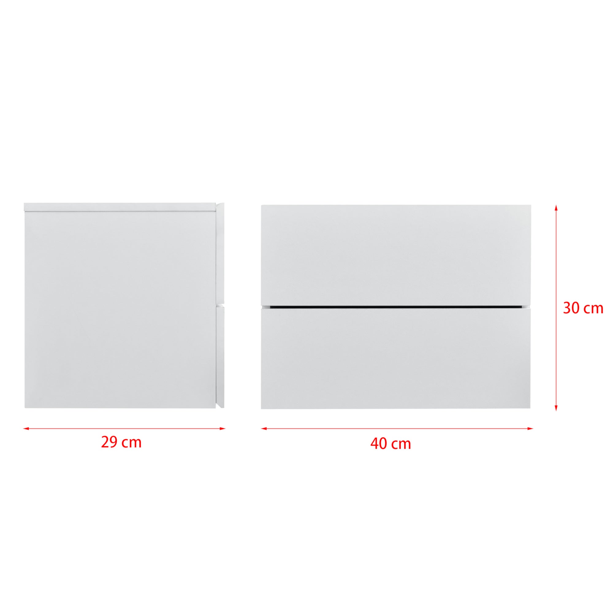 Armoire Murale Ampfing avec 2 Tiroirs 40 x 29 x 30 cm Blanc [en.casa] - 5