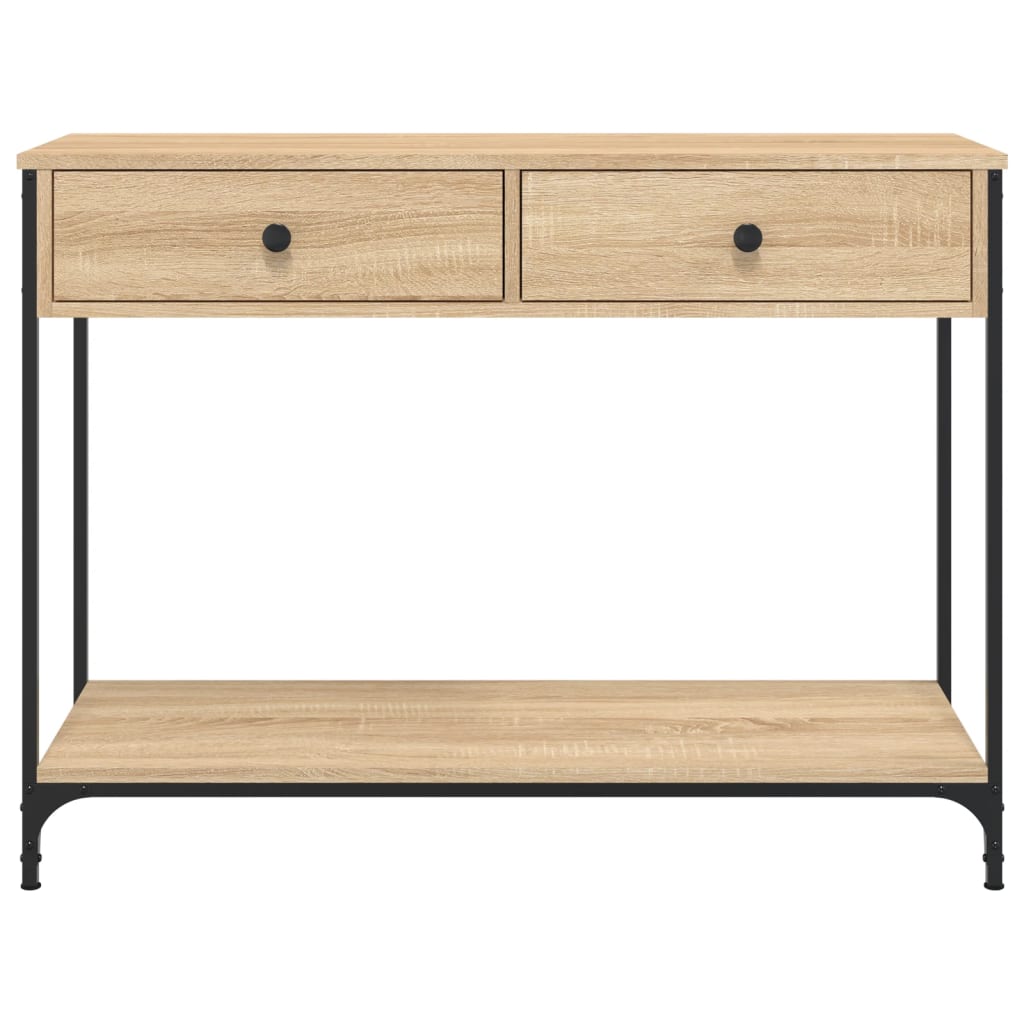 Mesa consola，Mesa de Entrada，Mesa auxiliar madera de ingeniería roble Sonoma 100x34,5x75 cm CFW70574 - 6