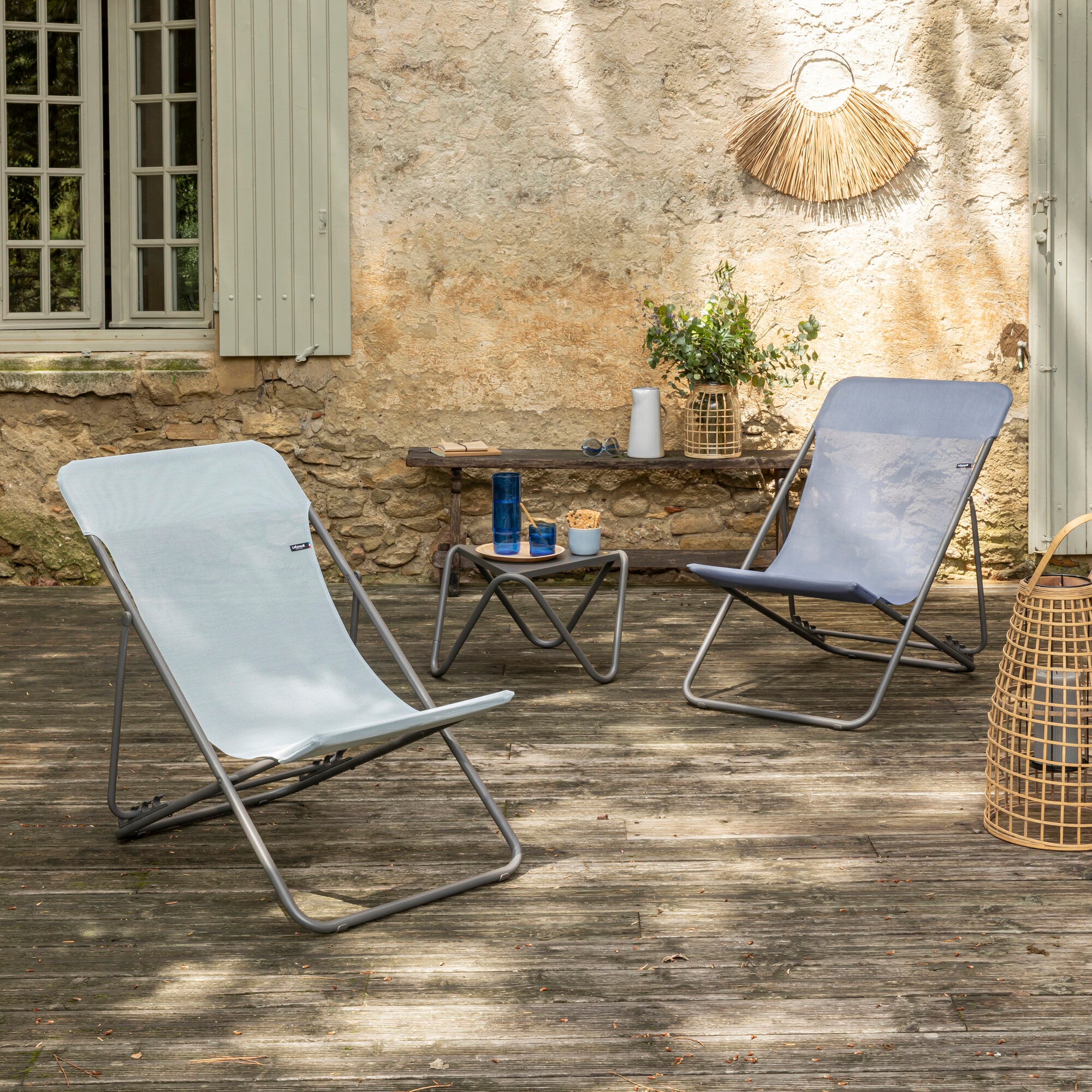Transat jardin pliant multi-positions : Largeur 58 cm - MAXI TRANSAT - 5