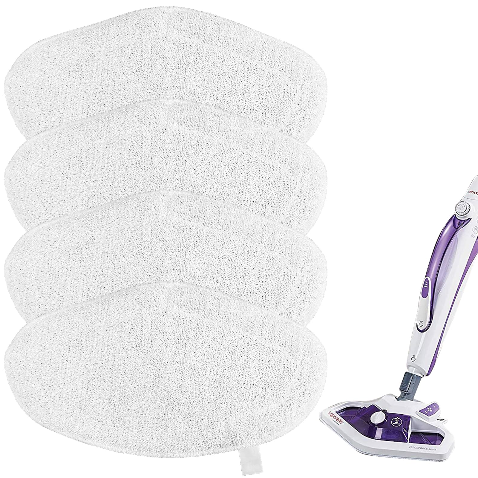 4 sztuki odpowiednich ściereczek do czyszczenia mopów parowych Polti Kit, wymienne mopy nadające się do prania (31*18 cm)