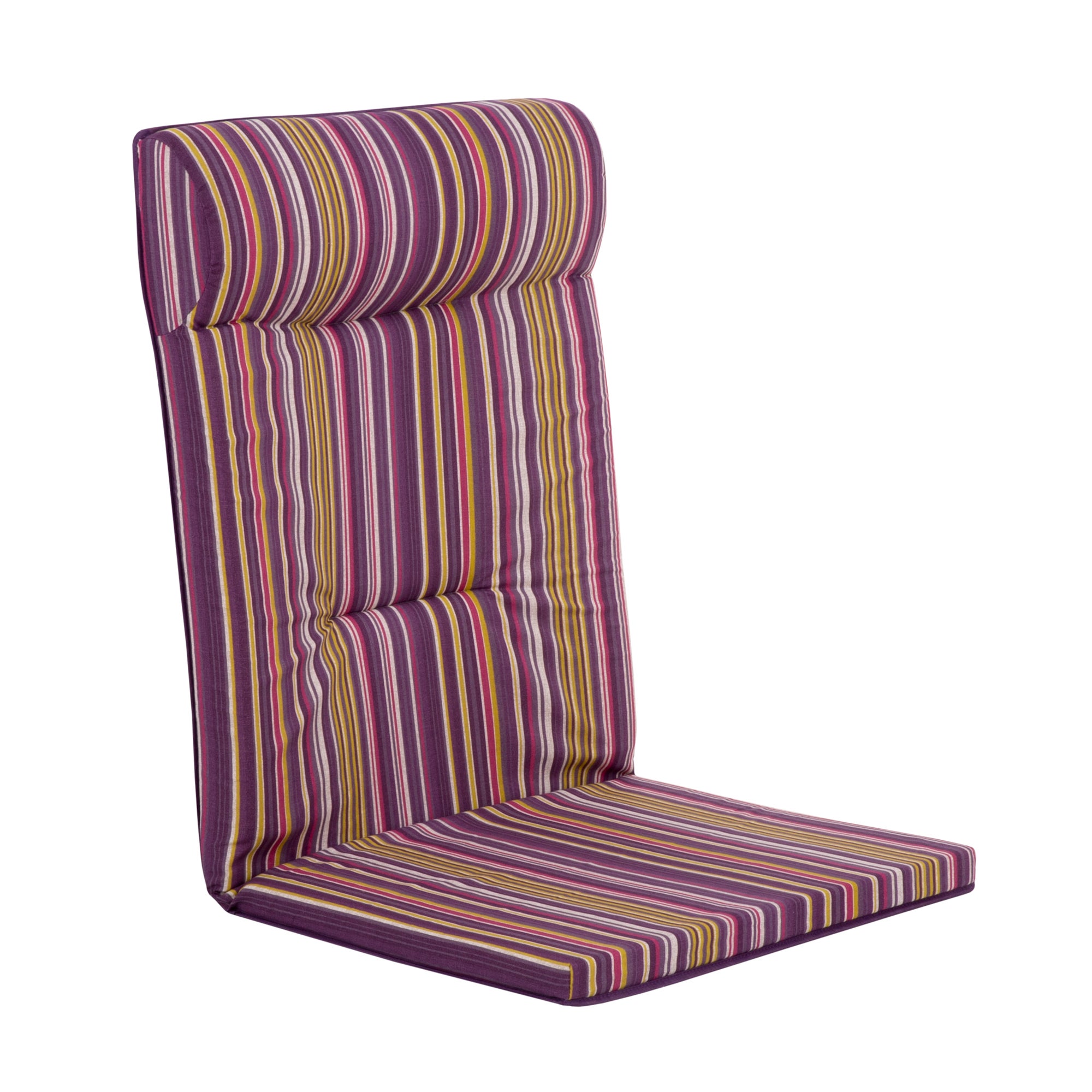 Poduszka na fotel ogrodowy 122 x 58 cm Blibao Hoch XL fioletowy paski PATIO
