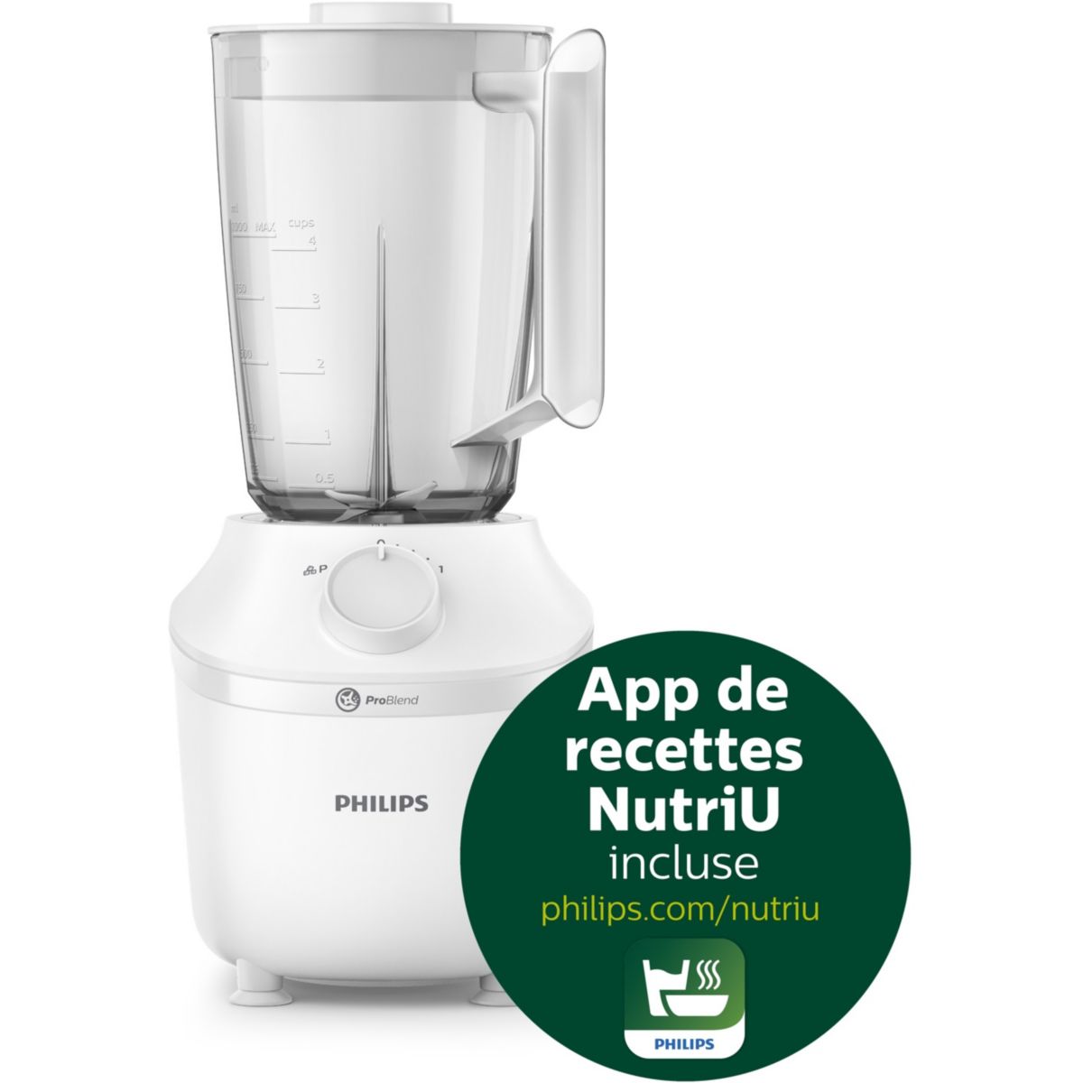 Blender Philips HR2041/00 450W 1,9L Biały
