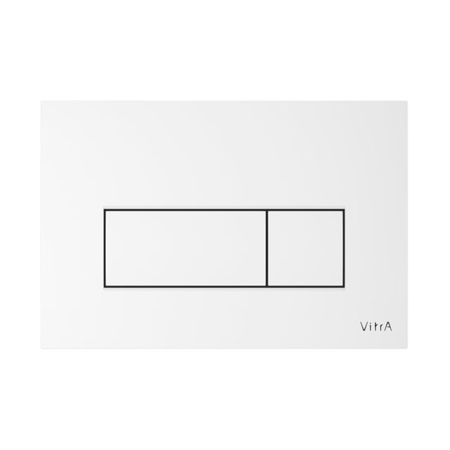 VITRA Plaque de commande WC 3/6L déclenchement mécanique SQUARE Blanc mat