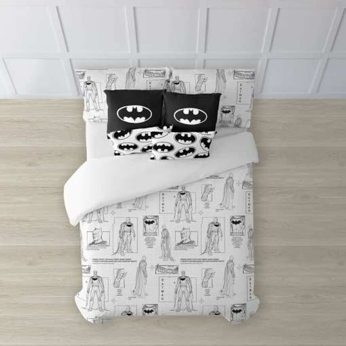 Parure De Lit Batman - Housse De Couette 140x200cm + Taie D'oreiller - 100% Polyester - Officielle