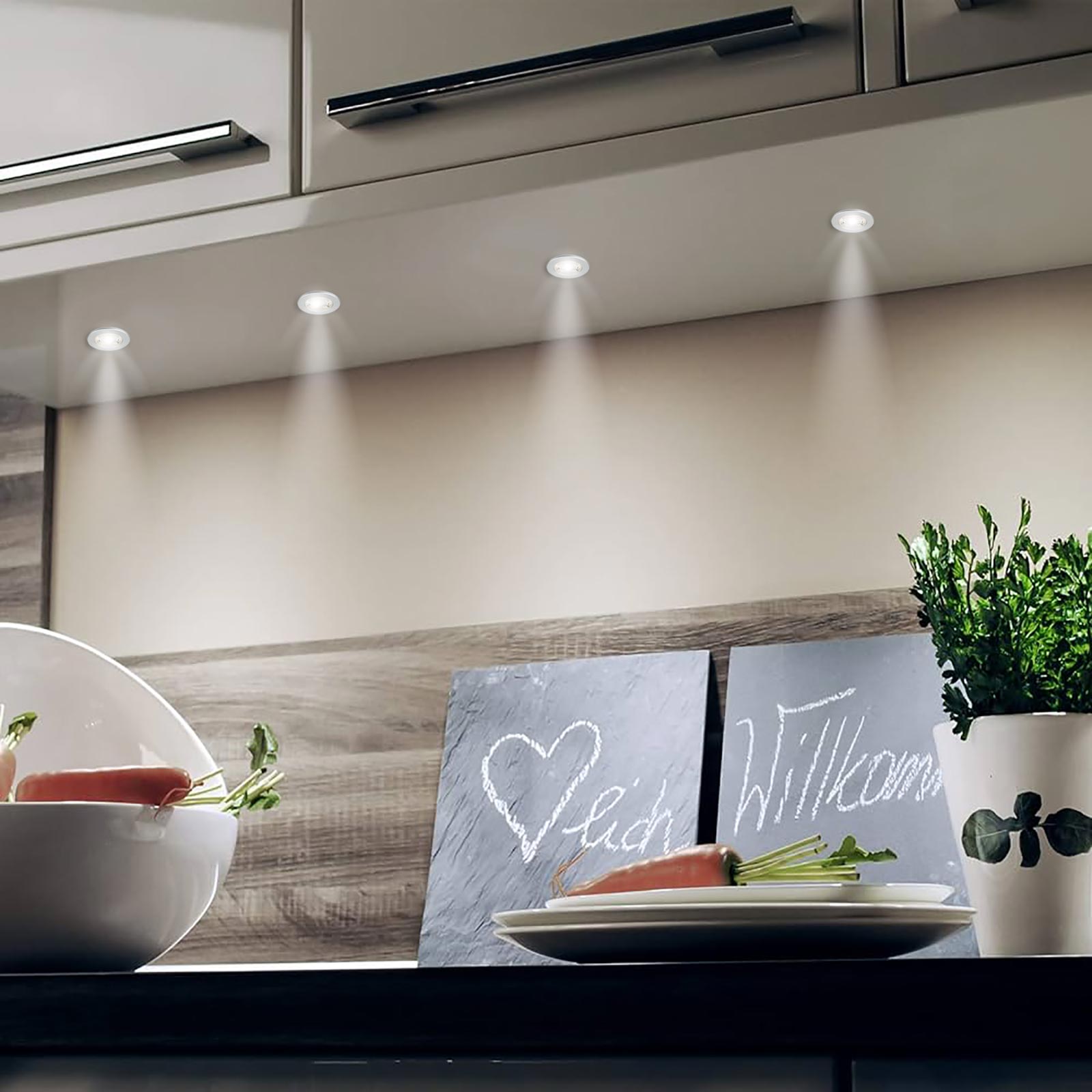 Mini faretto bianco incasso LED 3W CCT da 2700K a 4000K luce SPOT 26 gradi box doccia bagno IP44 vetrine espositori RA90 - 5