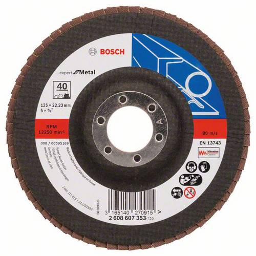Tarcza lamelkowa Bosch Expert for Metal 125 22,23 40 prosta podkładka z włókna szklanego - 2608607353