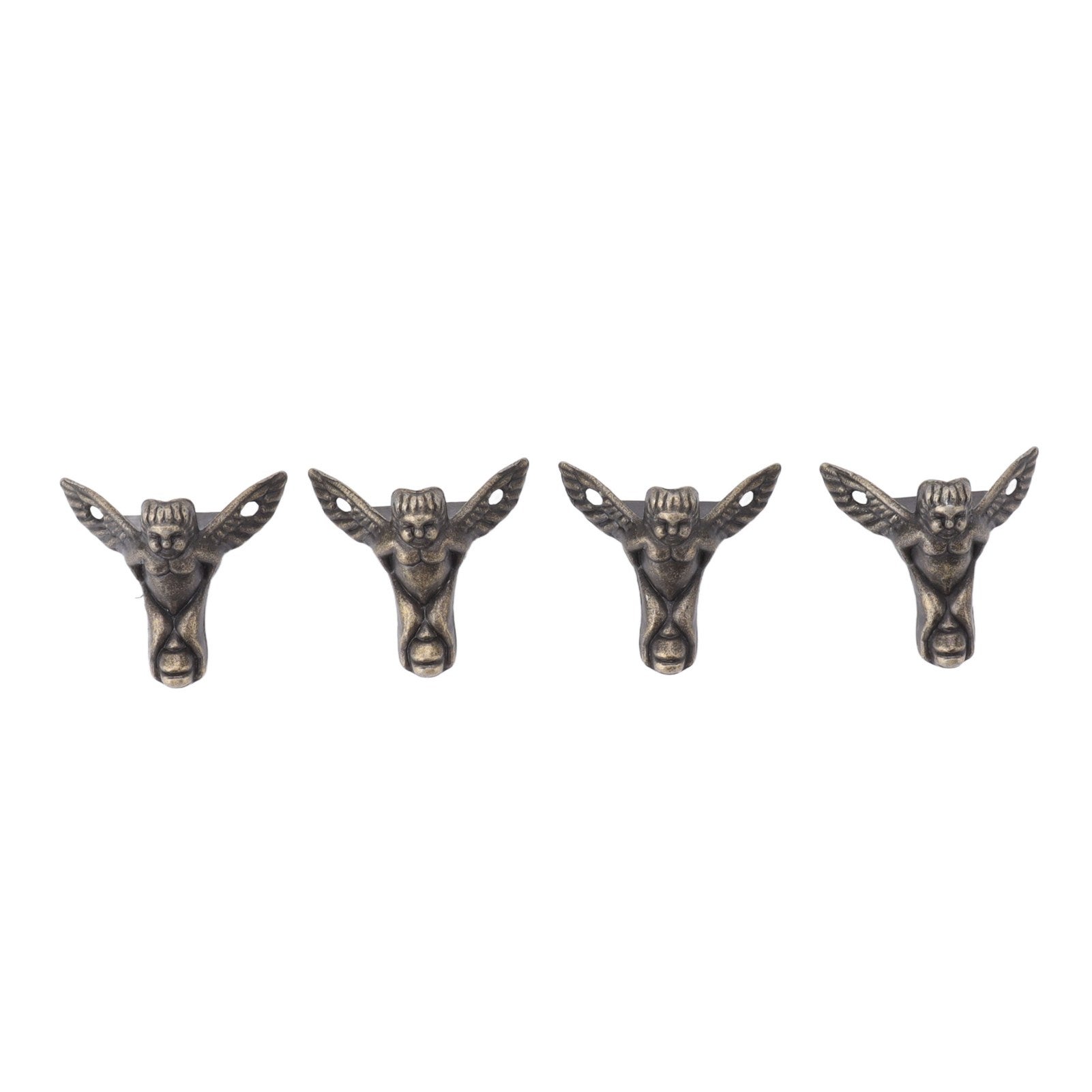12 Piedini Decorativi In Metallo Per Scatole In Legno, Angolari Oro, Con Viti, Per Bauli E Portagioie