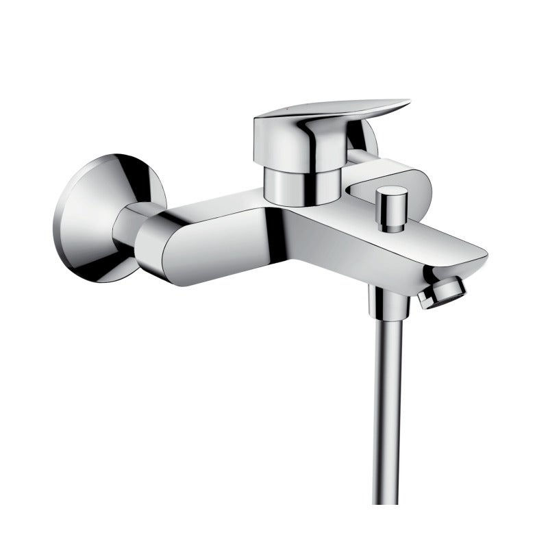 Hansgrohe Set bain/douche Mitigeur Logis + Douchette 2 jets + Barre de douche 65cm + Flexible, Chrome (71400000-CROMETTA) - 3