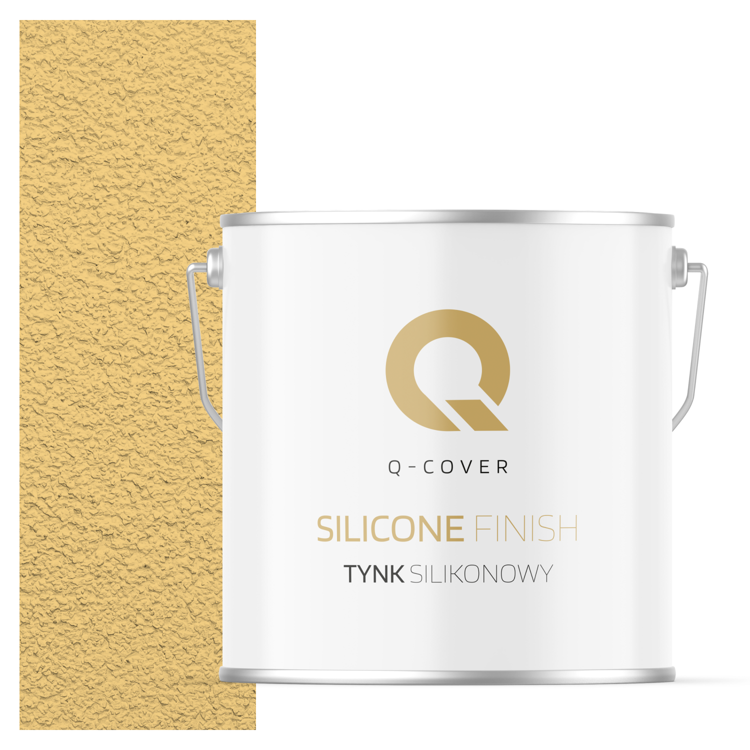 Tynk Silikonowy Elewacyjny Baranek 2.0mm Q-Cover Żółty F645 7KG