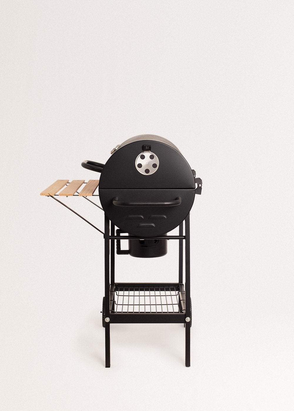 CREATE - BBQ SMOKEY EASY - Barbecue fumoir au charbon, sur roulettes - Noir - 6