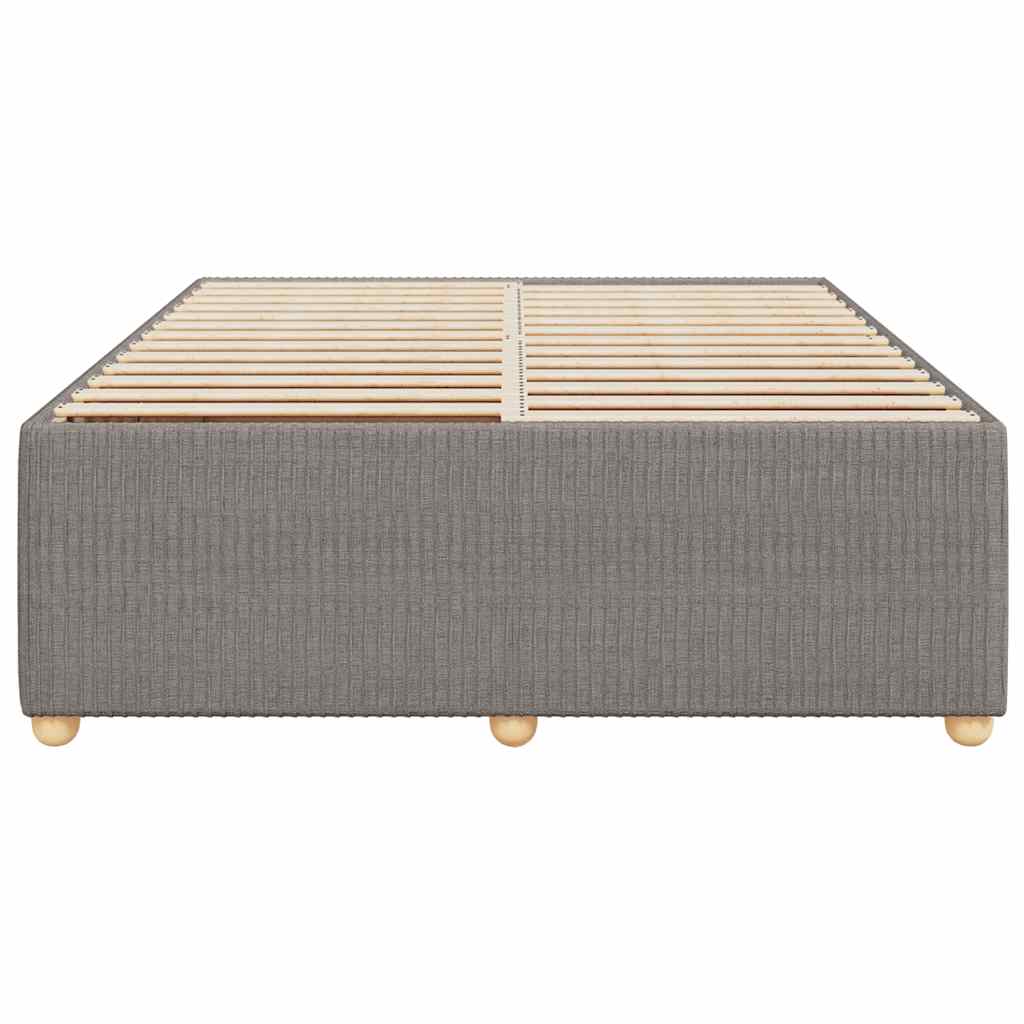 Cadre de lit sans matelas taupe 160 x 200 cm tissu - 4