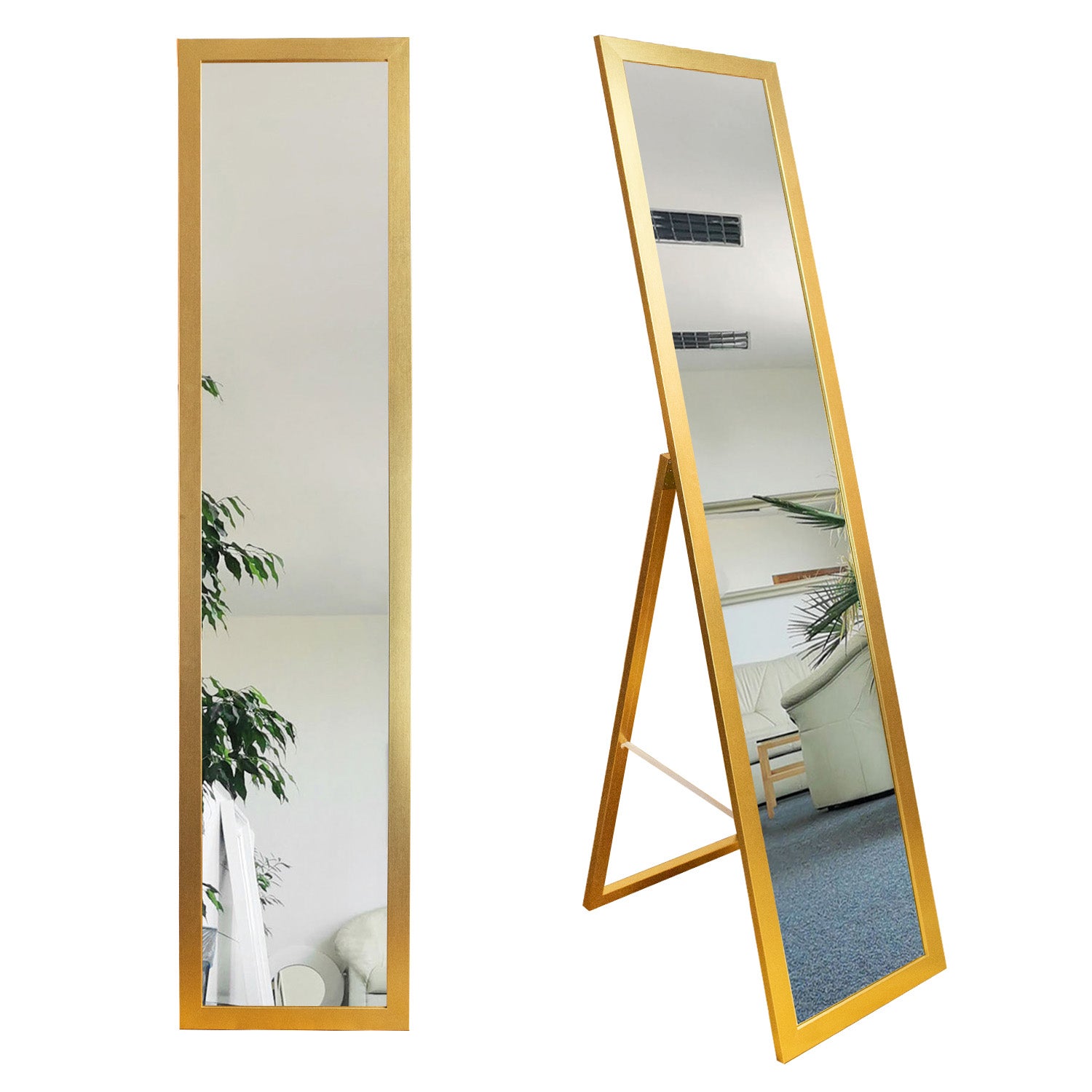 Miroir sur pied BRUSSEY 170 cm Rotin Naturel