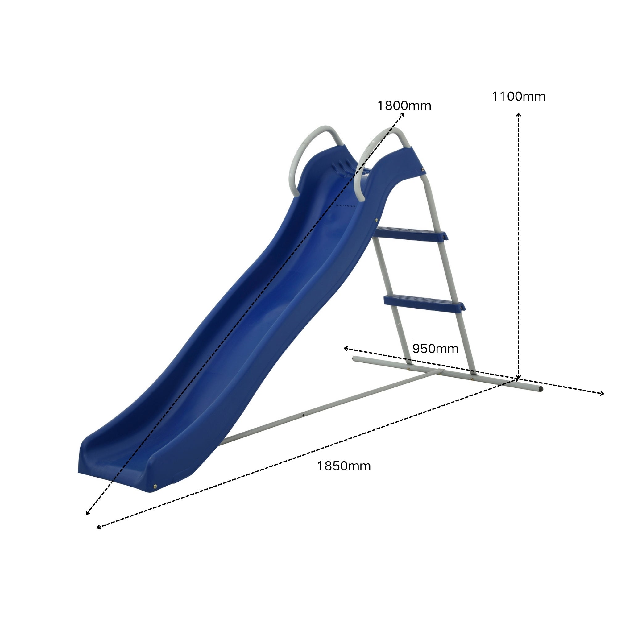 Toboggan,Glissière de Jardin avec Échelle,1.8m,Estructura de jardín exterior,pour Enfants 3+,Usage Extérieur et intérieur,Cadre Acier, Lisse,Bleu - 5