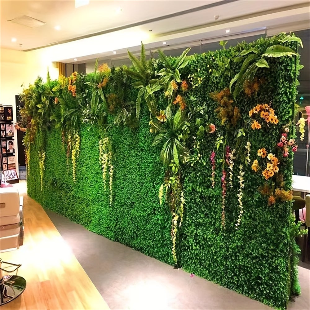 Gazon vert artificiel super naturel, décoration de clôture de jardin, mur vert intérieur et extérieur, panneau facile à installer - 3