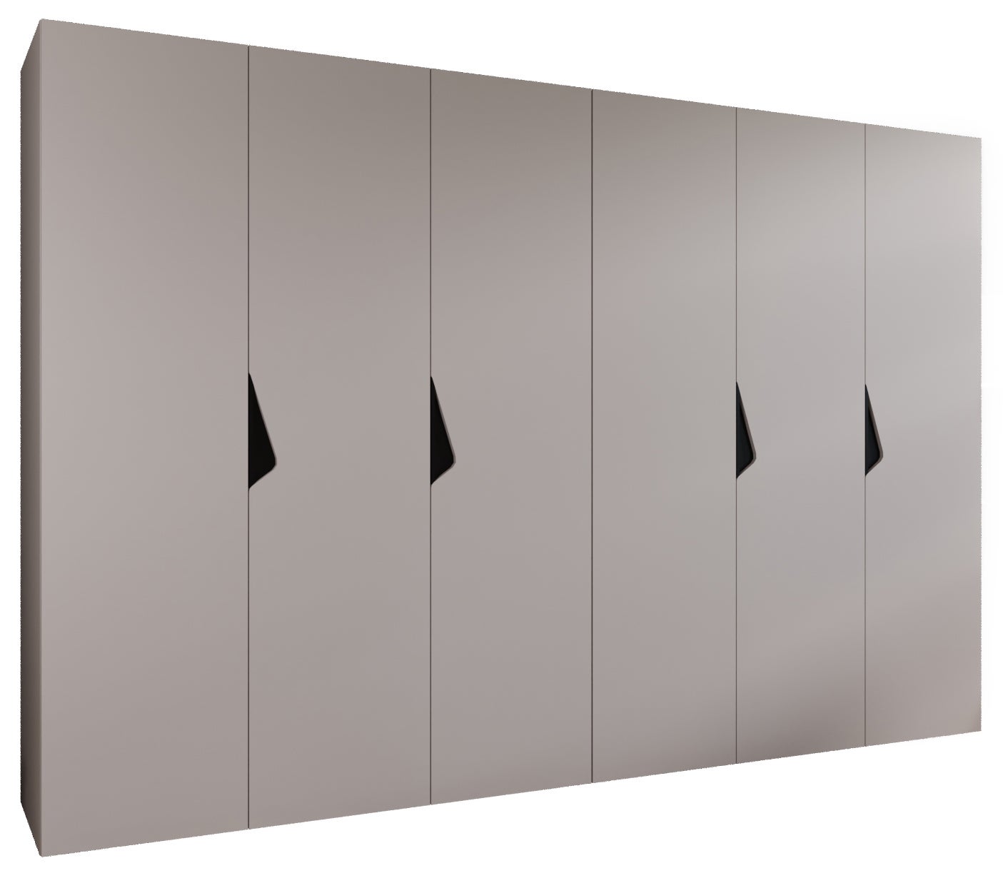 Szafa uchylna otwierana Sandi 1 300 (150x2) x 52 x 202 cm kaszmir + u. czarny