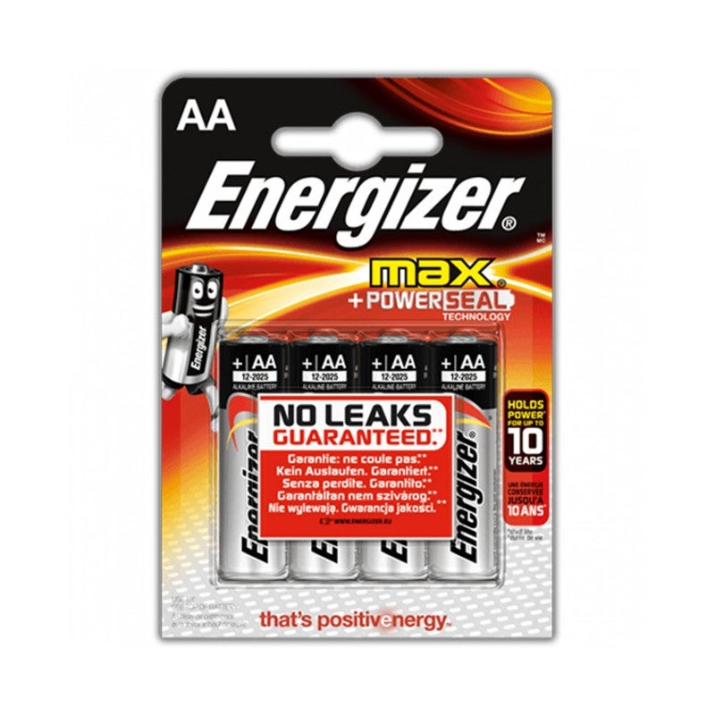 4 Piles alcalines LR6/AA Energizer Max (1,5V) - 2