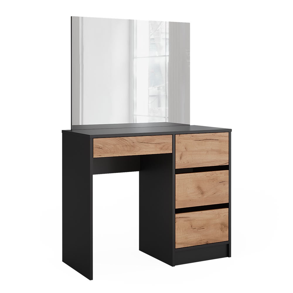 Vicco Toaletka Sherry, Antracyt/złoty dąb, 90 cm z lustrem
