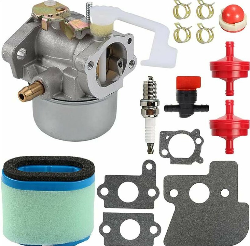 Gaźnik do silników Briggs &amp; Stratton 698055 690152 694203 121602 121607 121612, z uszczelkami filtra powietrza 697029 690610 i filtrem paliwa.