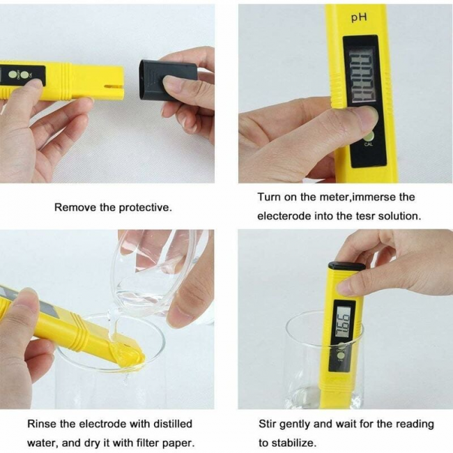 Testeur de Ph Professionnel, Fonction D'étalonnage Automatique et Gamme de Mesure pour l’Eau Portable Aquarium Hydroponie Piscine Plage de Mesure - 3